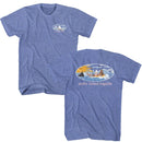 Jaws-Jaws Girl On Float-Light Blue Heather Adult S/S T-Shirt ***F&B***-S - Light Blue Heather