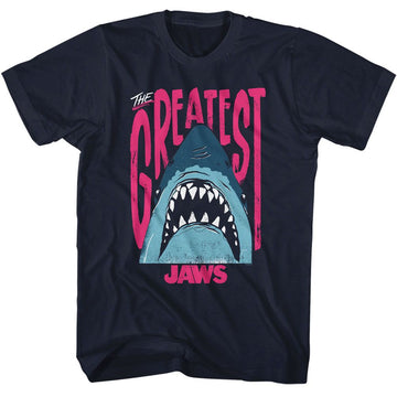 Jaws-Jaws The Greatest Shark-Navy Adult S/S T-Shirt - Navy