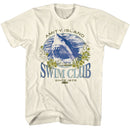 Jaws-Jaws Swim Club Since 1975-Natural Adult S/S T-Shirt - Natural