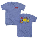 Jaws-Jaws Amity Island Map-Light Blue Heather Adult S/S T-Shirt ***F&B***-S - Light Blue Heather