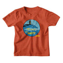 Jaws-Jaws Visit Amity-Vintage Orange Youth S/S T-Shirt-Xs (5-6) - Vintage Orange