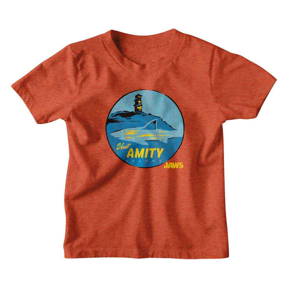 Jaws-Jaws Visit Amity-Vintage Orange Toddler S/S T-Shirt-2T - Vintage Orange