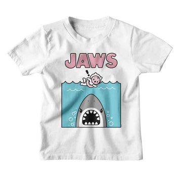 Jaws-Jaws Kawaii Jaws Swim-White Toddler S/S T-Shirt-2T - White