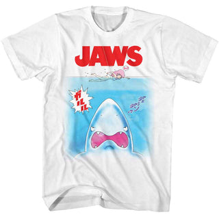 Jaws Jaws Retro Anime Style Adult T-Shirts