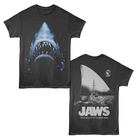 Jaws-Jaws Large Fin Scene F B-Smoke Adult S/S T-Shirt ***F&B*** - Smoke