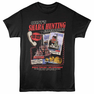 Jaws Shark Expeditions Black Adult T-Shirt