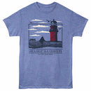 Jaws Orca Deep Sea Charters Light Blue Heather Adult T-Shirt