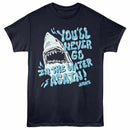 Jaws Youll Never Navy Adult T-Shirt