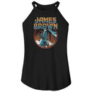 James Brown-James Brown Kneel Circle-Black Ladies Sleeveless Rocker Tank-S - Black