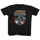 James Brown-James Brown Kneel Circle-Black Youth S/S T-Shirt-Xs (5-6) - Black
