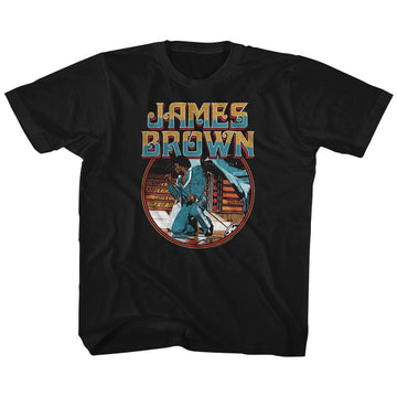 James Brown-James Brown Kneel Circle-Black Toddler S/S T-Shirt-2T - Black
