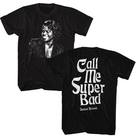 James Brown-James Brown Call Me Super Bad-Black Adult S/S T-Shirt ***F&B*** S - Black