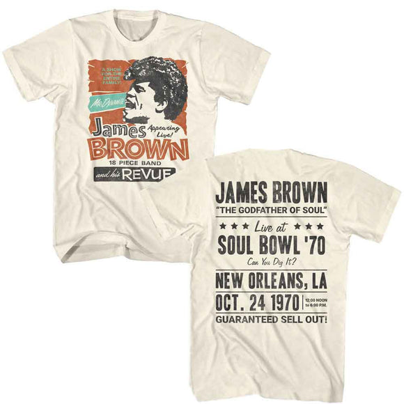 James Brown-James Brown 1970 Revue F B-Natural Adult S/S T-Shirt ***F&B***-S - Natural