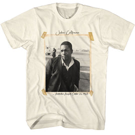 John Coltrane-John Coltrane Scrapbook Photo-Natural Adult S/S T-Shirt - Natural