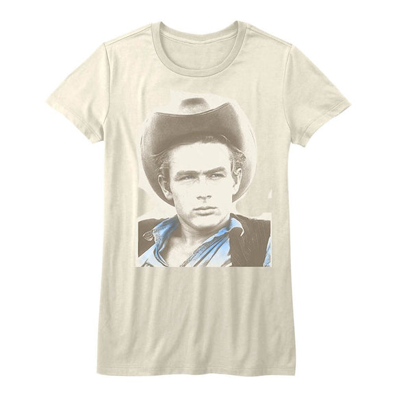 James Dean-James Dean Icon-Vintage White Ladies S/S T-Shirt - Vintage White