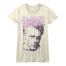 James Dean-Rebel-Vintage White Ladies S/S T-Shirt - Vintage White