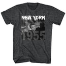 James Dean-New York 55-Black Adult S/S T-Shirt - Black