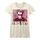 James Dean-Flowery Dean-White Ladies S/S T-Shirt - White