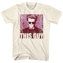 James Dean-Flowery Dean-Natural Adult S/S T-Shirt - Natural