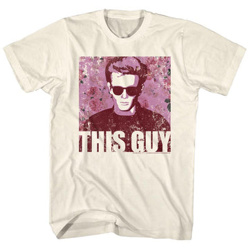 James Dean-Flowery Dean-Natural Adult S/S T-Shirt - Natural
