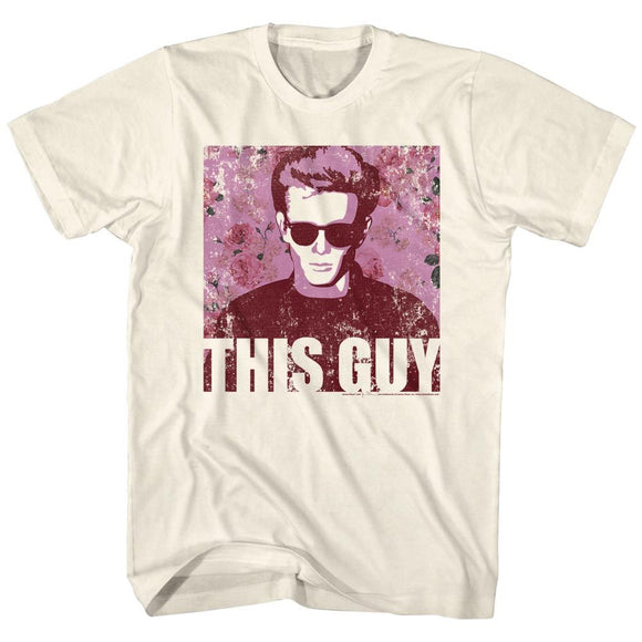 James Dean-Flowery Dean-Natural Adult S/S T-Shirt - Natural
