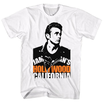 James Dean-Blocked-White Adult S/S T-Shirt - White