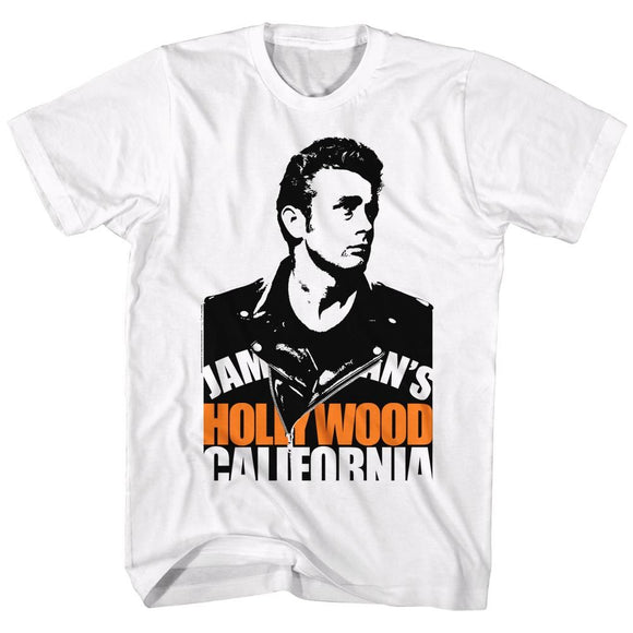 James Dean-Blocked-White Adult S/S T-Shirt - White