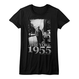 James Dean-1955-Black Ladies S/S T-Shirt - Black