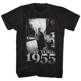 James Dean-1955-Black Adult S/S T-Shirt - Black