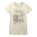 James Dean-Faded-Vintage White Ladies S/S T-Shirt - Vintage White