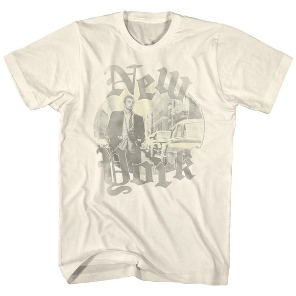 James Dean-Faded-Natural Adult S/S T-Shirt - Natural