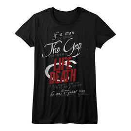 James Dean-Life&Death-Black Ladies S/S T-Shirt - Black