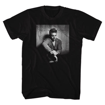 James Dean-Hes Dark N Stuff-Black Adult S/S T-Shirt - Black