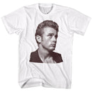 James Dean-Gold Rebel-White Adult S/S T-Shirt - White