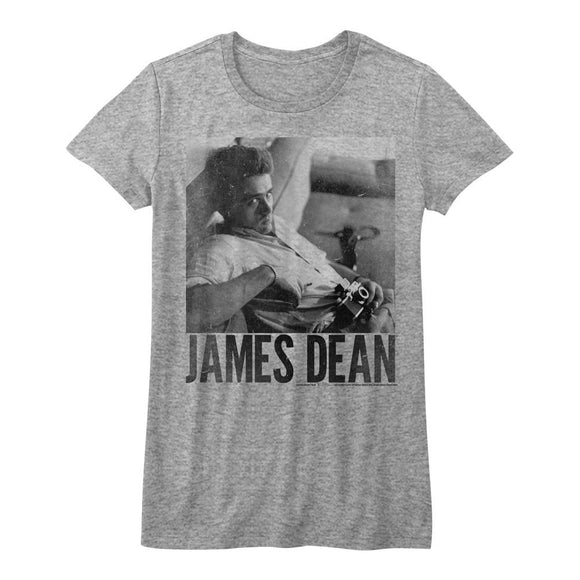 James Dean-Simple-Athletic Heather Ladies S/S T-Shirt - Athletic Heather