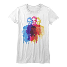 James Dean-Color Ghost-White Ladies S/S T-Shirt - White