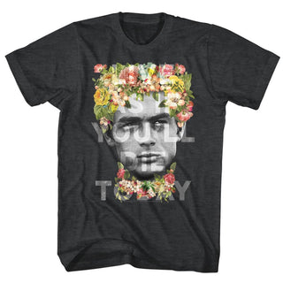 James Dean Flower Crown Adult T-Shirts