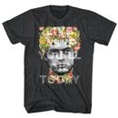 James Dean-Flower Crown-Black Heather Adult S/S T-Shirt - Black Heather