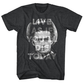 James Dean-Thanks Jim-Black Heather Adult S/S T-Shirt - Black Heather