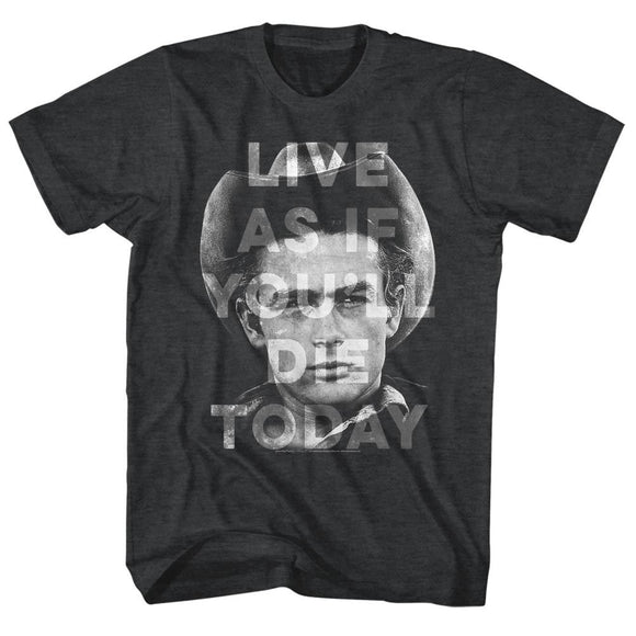 James Dean-Thanks Jim-Black Heather Adult S/S T-Shirt - Black Heather