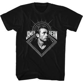 James Dean-In Memoriam-Black Adult S/S T-Shirt - Black