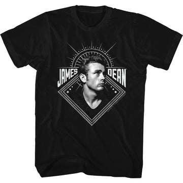 James Dean-In Memoriam-Black Adult S/S T-Shirt - Black
