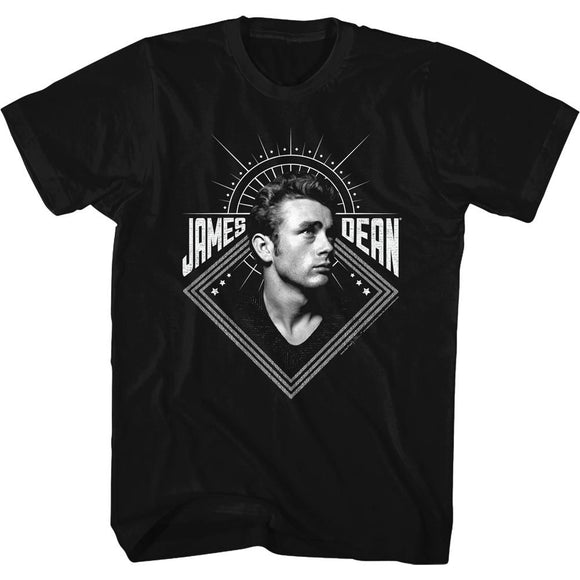 James Dean-In Memoriam-Black Adult S/S T-Shirt - Black