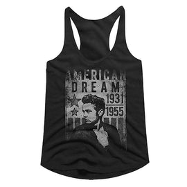 James Dean-Dream-Black Ladies Slimfit Racerback-S - Black
