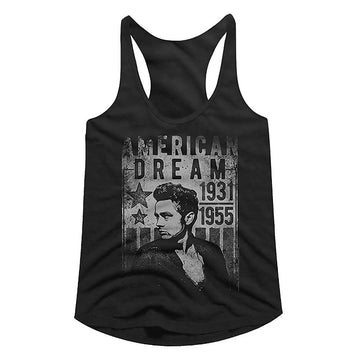 James Dean-Dream-Black Ladies Slimfit Racerback-S - Black