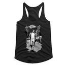 James Dean-Street Walk Bw-Black Ladies Slimfit Racerback-S - Black
