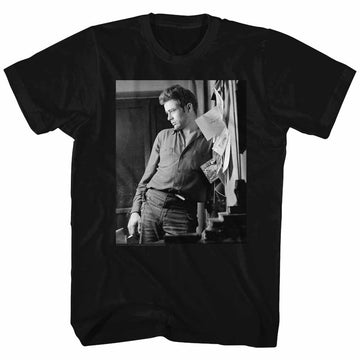 James Dean-Cool Lean-Black Adult S/S T-Shirt - Black