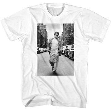 James Dean-Street-White Adult S/S T-Shirt - White