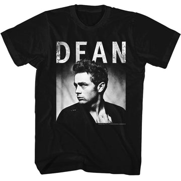 James Dean-James Dean Bw Wall-Black Adult S/S T-Shirt - Black