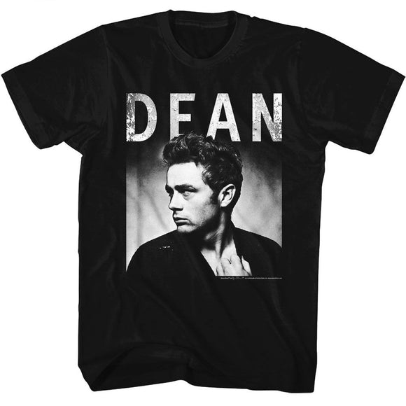James Dean-James Dean Bw Wall-Black Adult S/S T-Shirt - Black